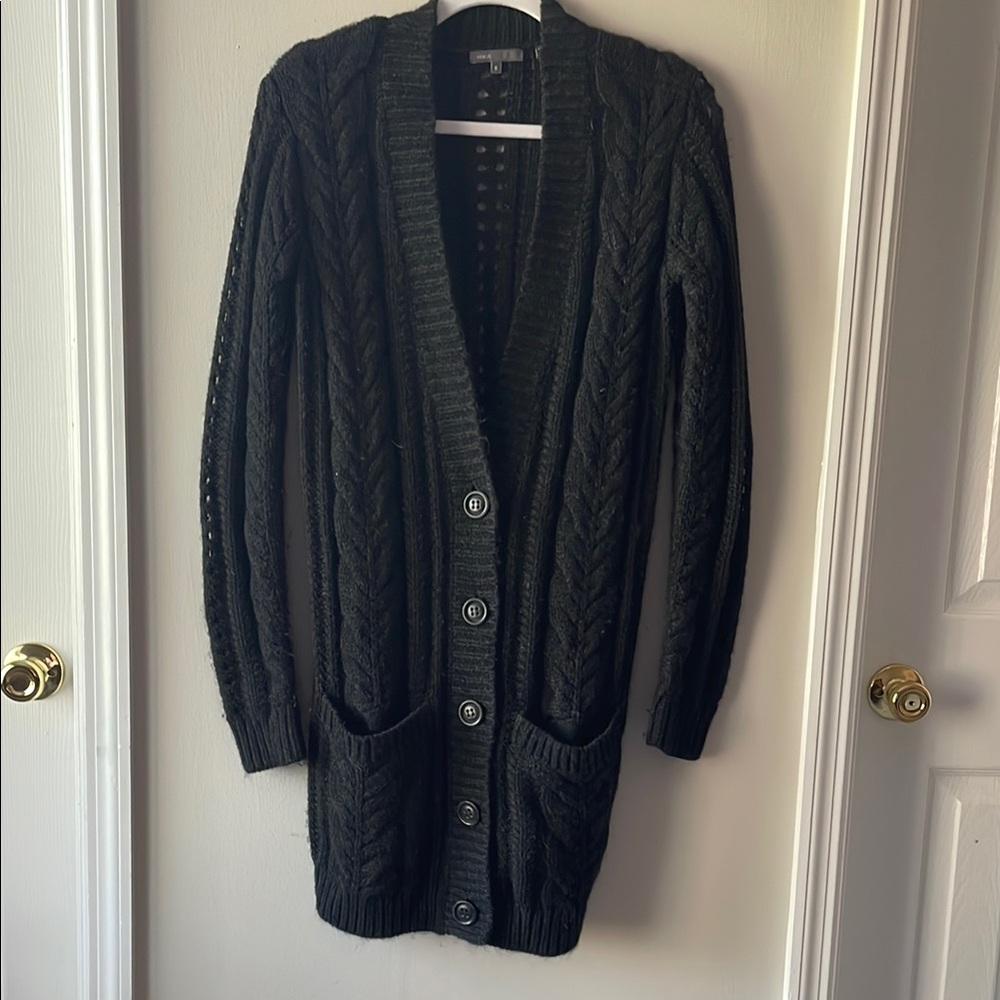 Vince oversized cable knit cardigan, size small